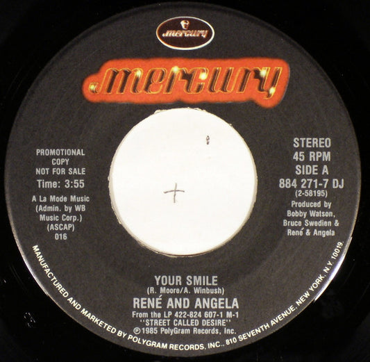 Rene & Angela - Your Smile (7" Single, Promo)