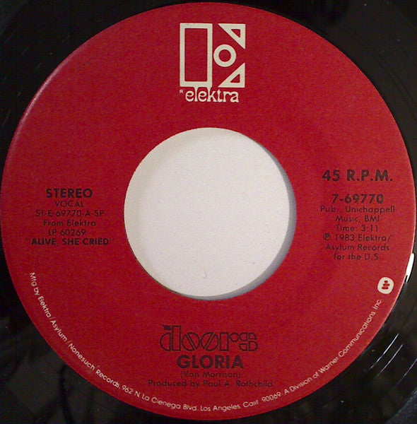 The Doors - Gloria / Moonlight Drive (7" Single)