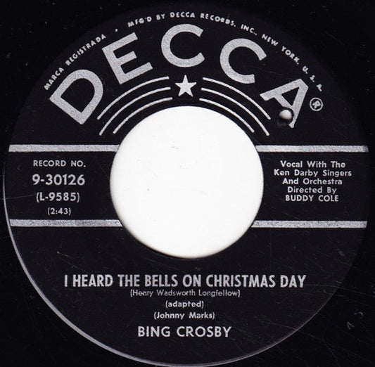 Bing Crosby - I Heard The Bells On Christmas Day (7" Single)