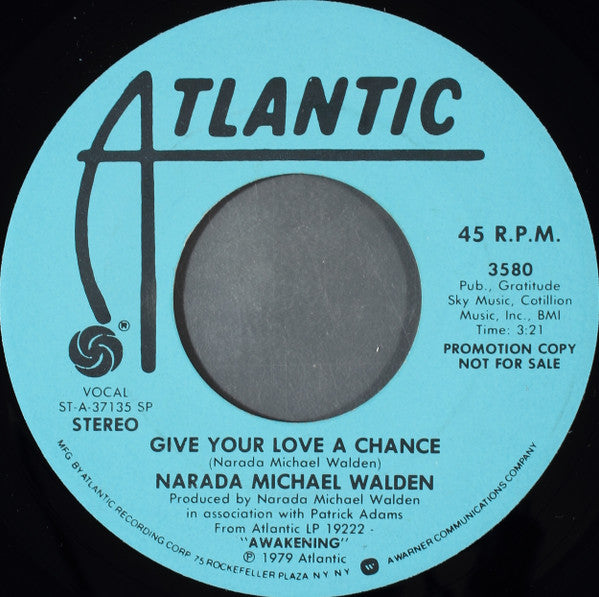 Narada Michael Walden - Give Your Love A Chance (7" Single, Promo)