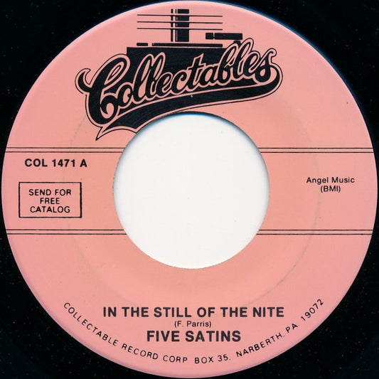 The Five Satins - In The Still Of The Nite / The Jones Girl