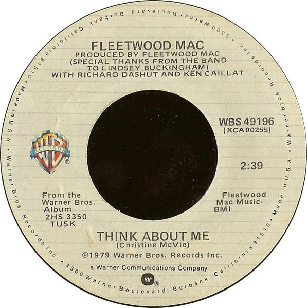 Fleetwood Mac - Think About Me / Save Me A Place (7" Single)
