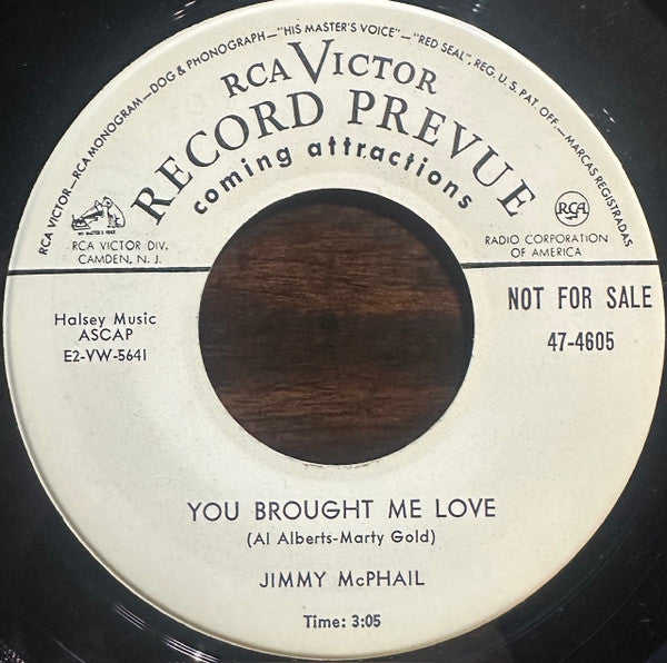 Jimmy McPhail - You Brought Me Love / You Can't Imagine
