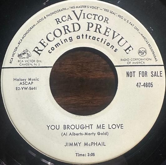 Jimmy McPhail - You Brought Me Love / You Can't Imagine