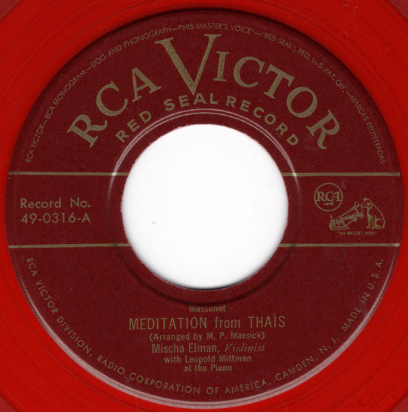 Massenet, Dvorak, Elman, Mittman - Meditation From Thais / Humoresque