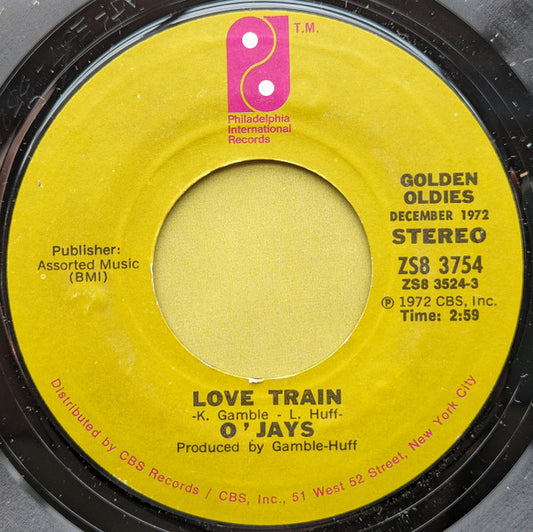 The O'Jays - Love Train / Time To Get Down (7" Single)