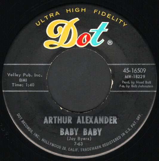 Arthur Alexander - Baby Baby / Pretty Girls Everywhere