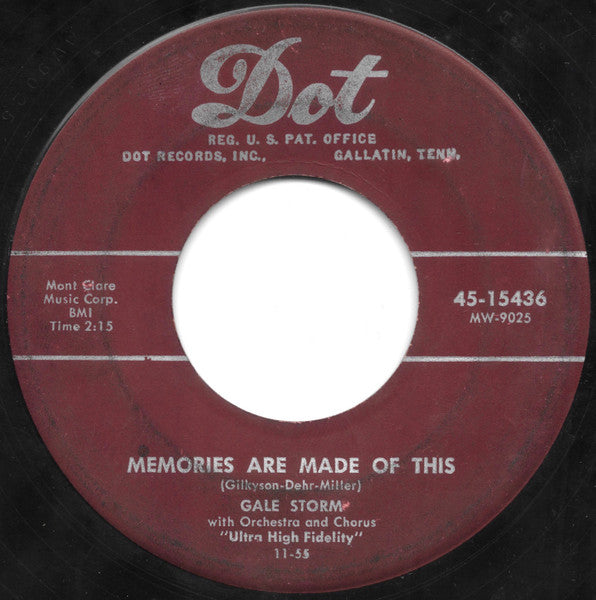 Gale Storm - Teen Age Prayer / Memories Are Made Of This