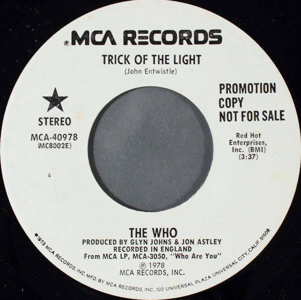 The Who - Trick Of The Light (7" Single, Promo)