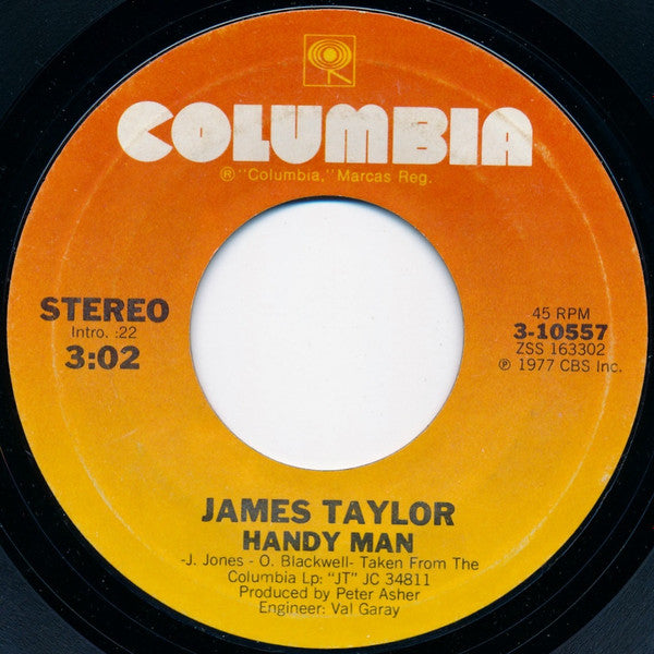 James Taylor - Handy Man / Bartender's Blues (7" Single)