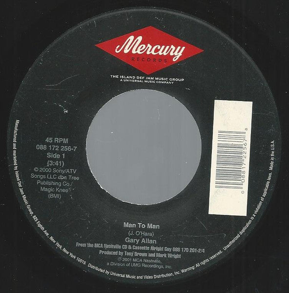 Gary Allan - Man To Man / Alright Guy (7" Single)