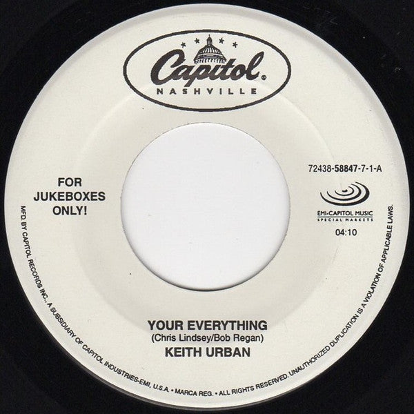 Keith Urban - Your Everything (7" Single)