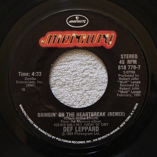 Def Leppard - Bringin' On The Heartbreak (Remix) (7" Single)