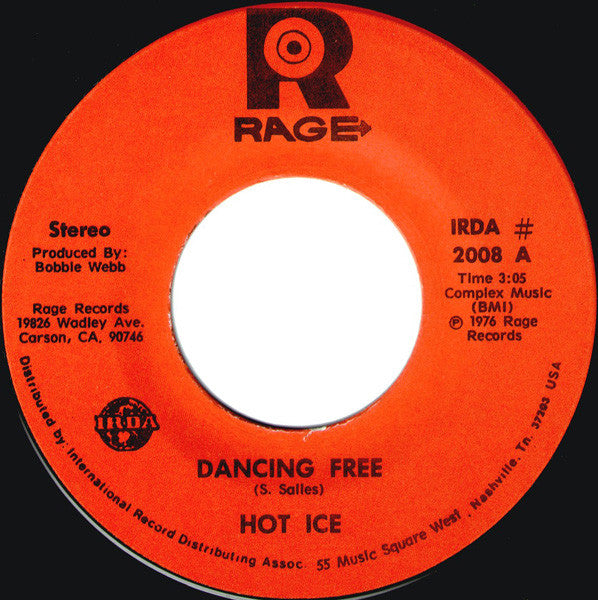 Hot Ice - Dancing Free (7" Single)