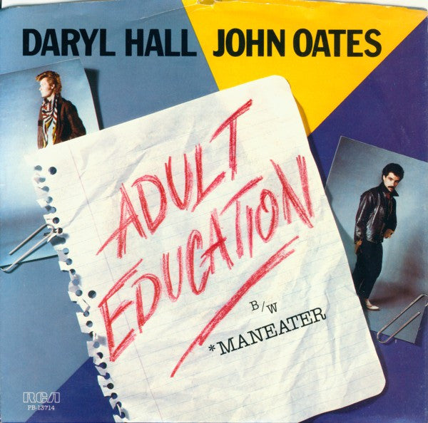 Daryl Hall & John Oates - Adult Education b/w Maneater (7" Single)