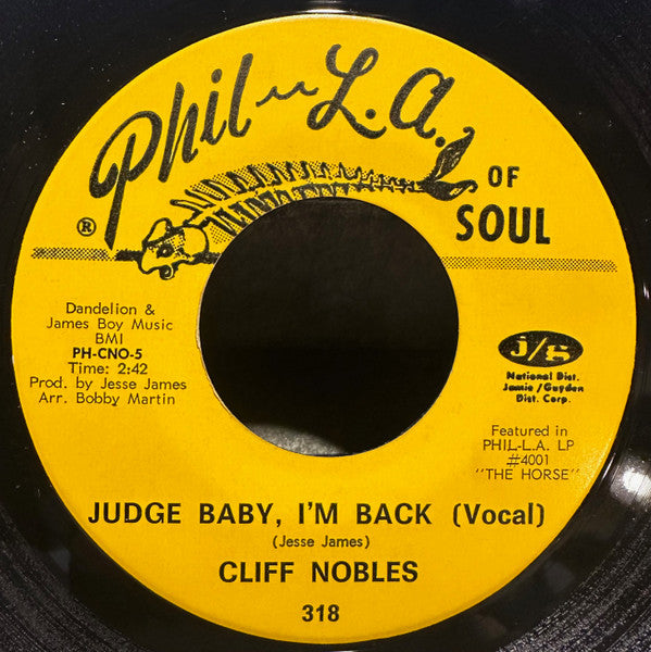 Cliff Nobles & Co - Judge Baby, I'm Back / Horse Fever (7" Single)