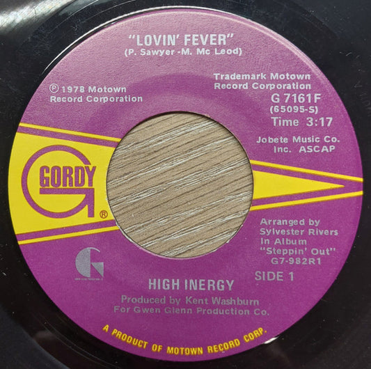 High Inergy - Lovin' Fever (7" Single)