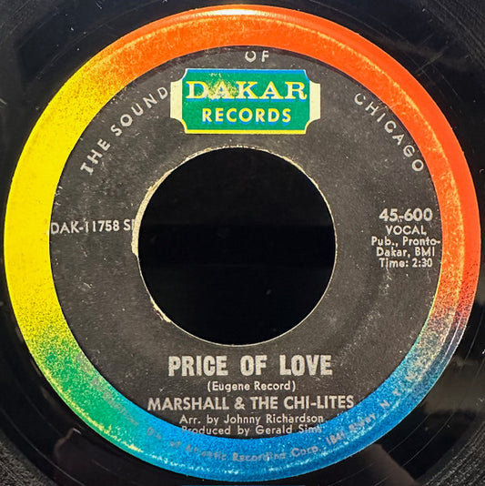 Marshall Thompson & The Chi-Lites - Price Of Love (7" Single)