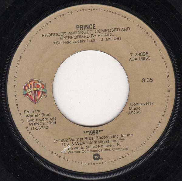 Prince - 1999 (7" Single)