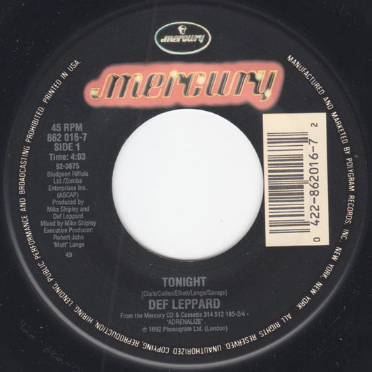 Def Leppard - Tonight (7" Single)