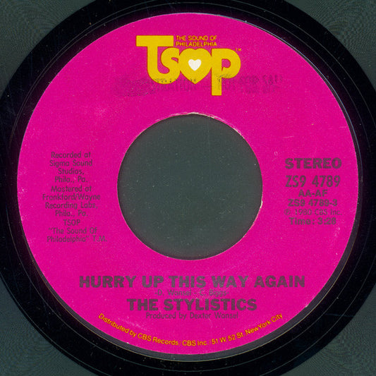 The Stylistics - Hurry Up This Way Again (7" Single)