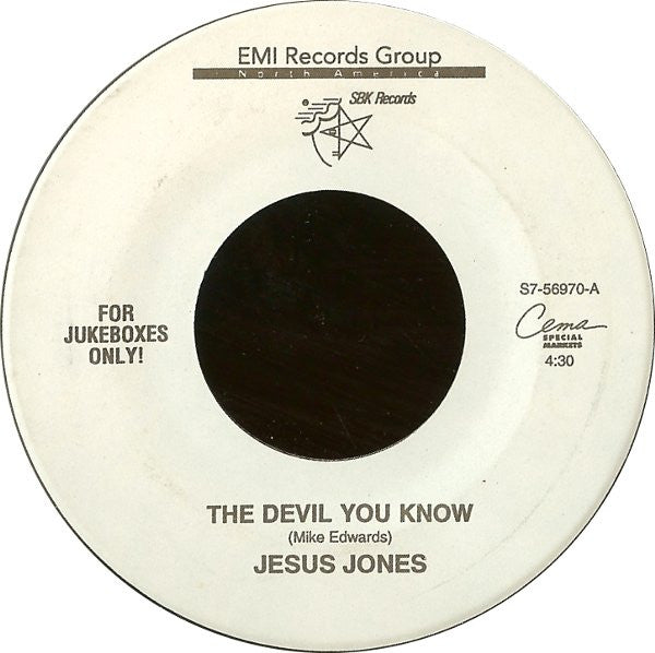 Jesus Jones - The Devil You Know / Zeroes And Ones (7" Single)