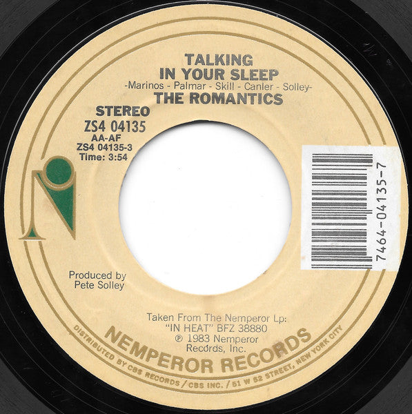 The Romantics - Talking In Your Sleep (7" Single)