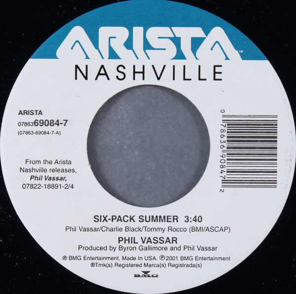Phil Vassar - Six-Pack Summer (7" Single)