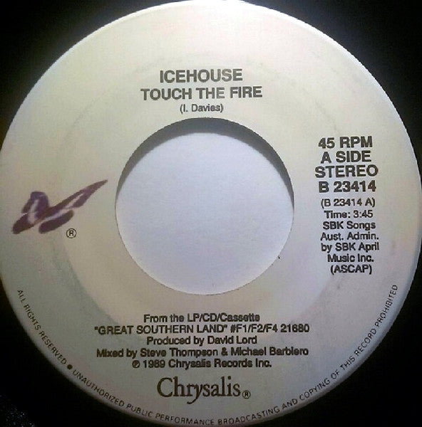 Icehouse - Touch The Fire (7" Single)