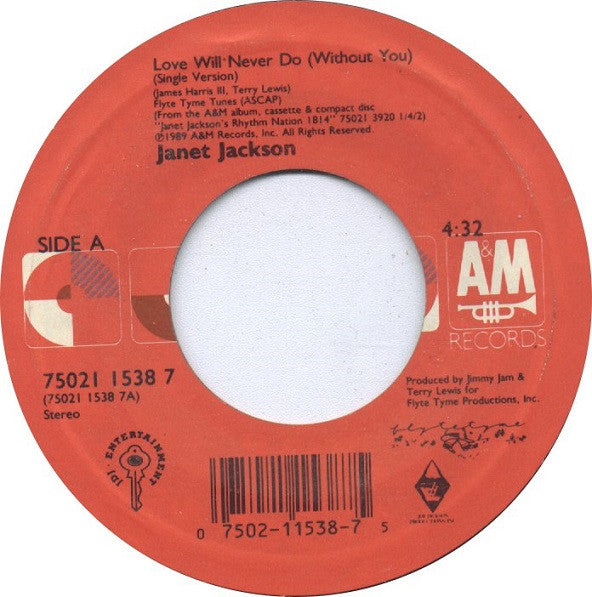 Janet Jackson - Love Will Never Do (Without You) (7" Single)
