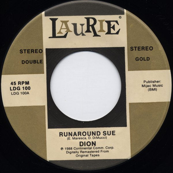 Dion / Dion & The Belmonts - Runaround Sue / I Wonder Why (7" Single)