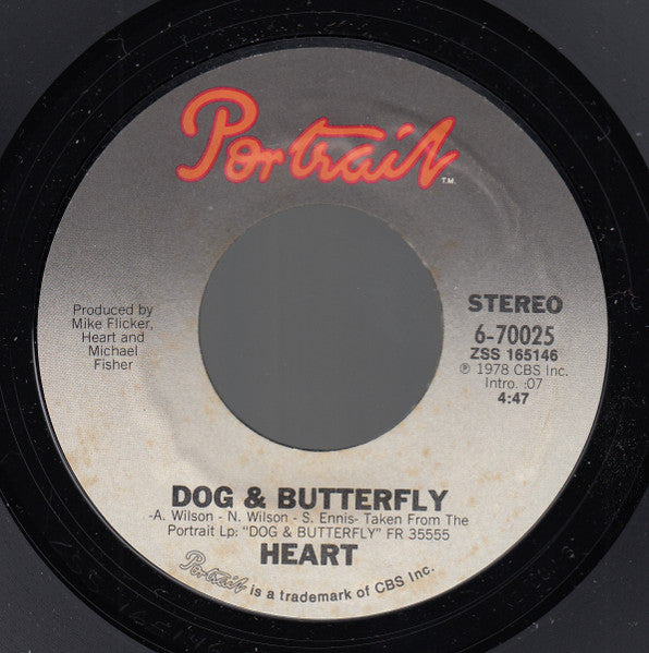 Heart - Dog & Butterfly (7" Single)