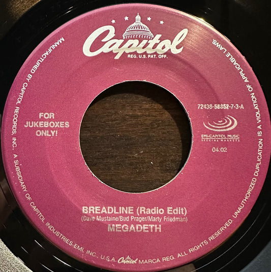Megadeth - Breadline / Crush 'Em (7" Single)