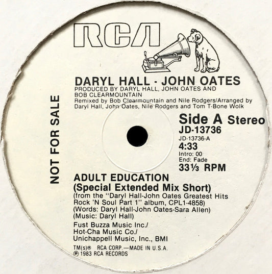 Daryl Hall & John Oates - Adult Education