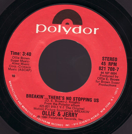 Ollie And Jerry - Breakin'... There's No Stopping Us / Showdown (7" Single)