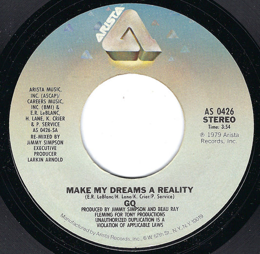 GQ - Make My Dreams A Reality / I Do Love You (7" Single)