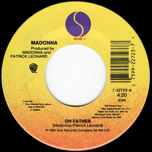 Madonna - Oh Father (7" Single)