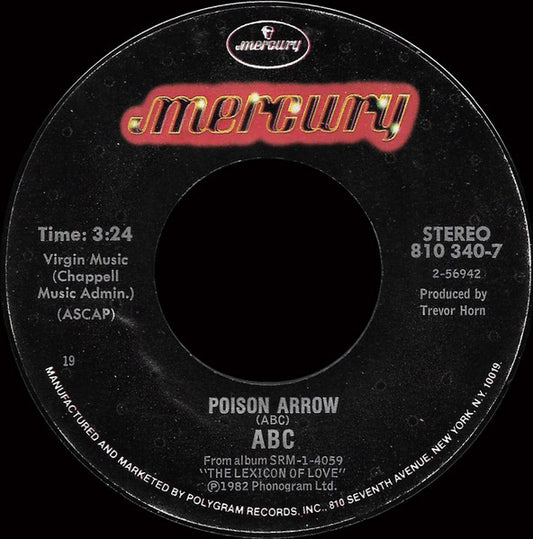 ABC - Poison Arrow / Tears Are Not Enough (7" Single)