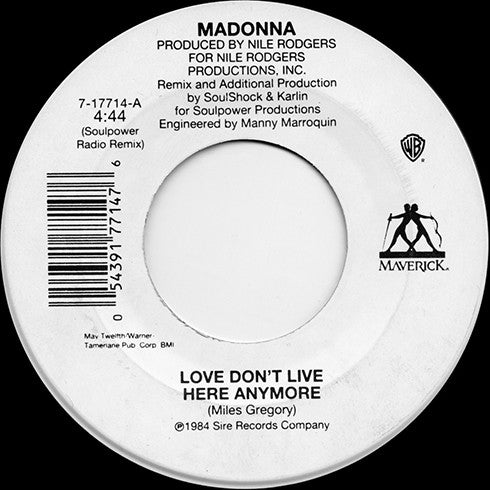 Madonna - Love Don't Live Here Anymore (7" Single)
