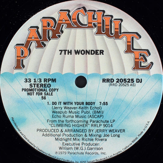 7th Wonder - Do It With Your Body (12" Single, Promo)