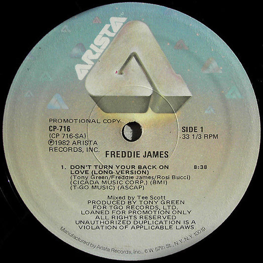 Freddie James - Don't Turn Your Back On Love (12" Single, Promo)