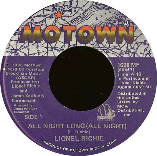 Lionel Richie - All Night Long (All Night) (7" Single)