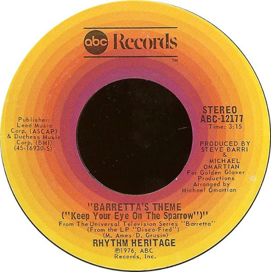 Rhythm Heritage - Barretta's Theme (Keep Your Eye On The Sparrow) (7" Single)