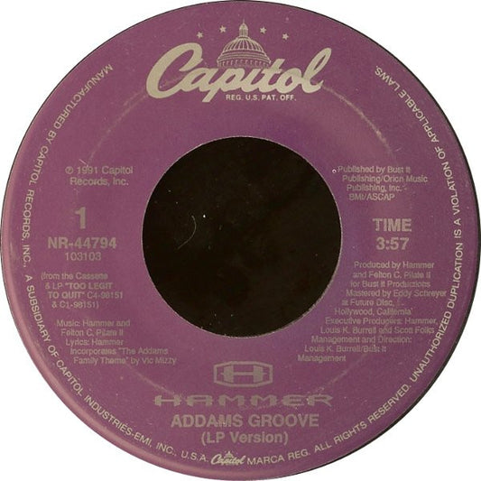 MC Hammer - Addams Groove (7" Single)