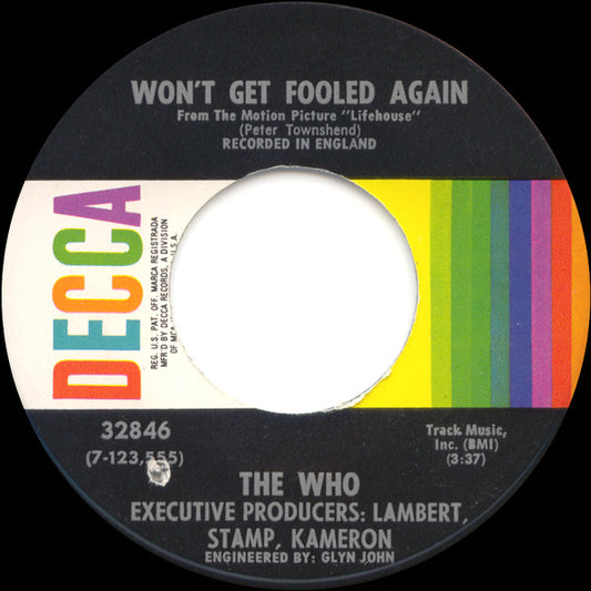 The Who - Won't Get Fooled Again (7" Single)