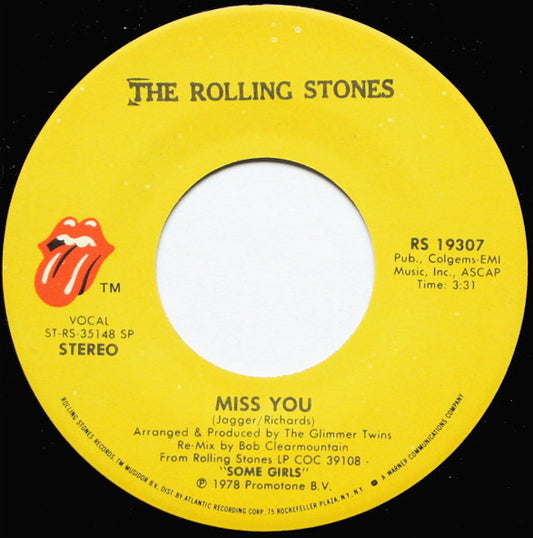 The Rolling Stones - Miss You (7" Single)