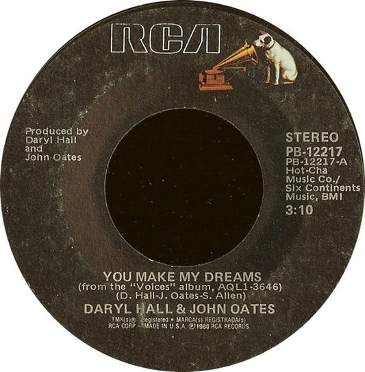 Daryl Hall & John Oates - You Make My Dreams (7" Single)
