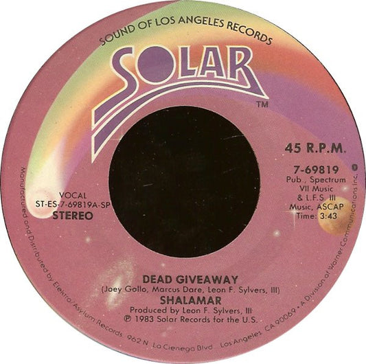 Shalamar - Dead Giveaway (7" Single)