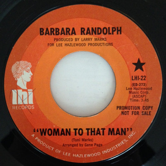 Barbara Randolph - Woman To That Man (7" Single, Promo)