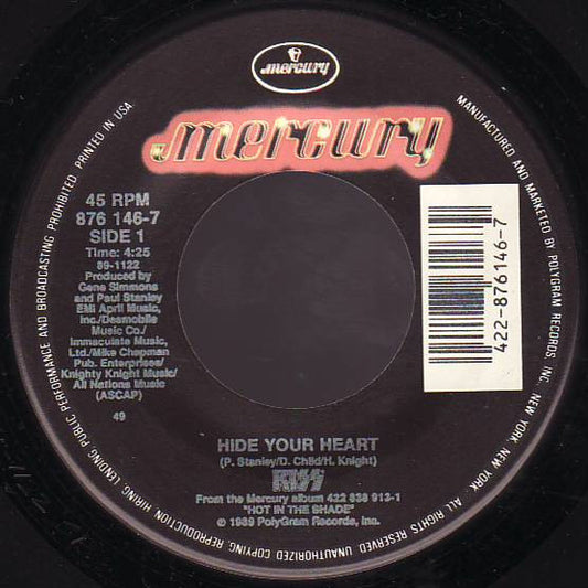 Kiss - Hide Your Heart (7" Single)